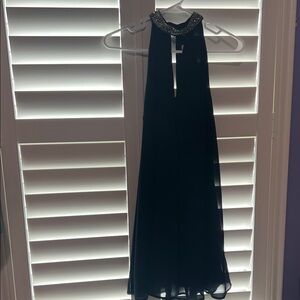 Elegant Navy Sleeveless Dress